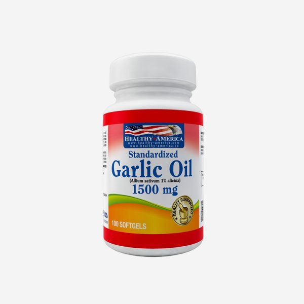 GARLIC OIL 1500MG CAPSULAS X100 HEALTHY AMERICA