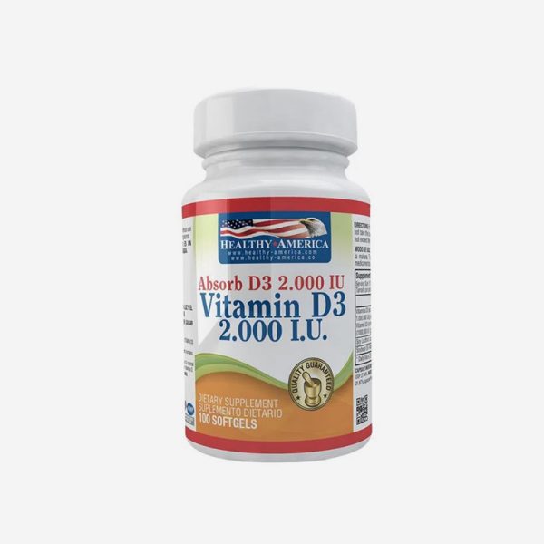 VITAMINA D3 2000UI CAP X100 HEALTHY AMERICA